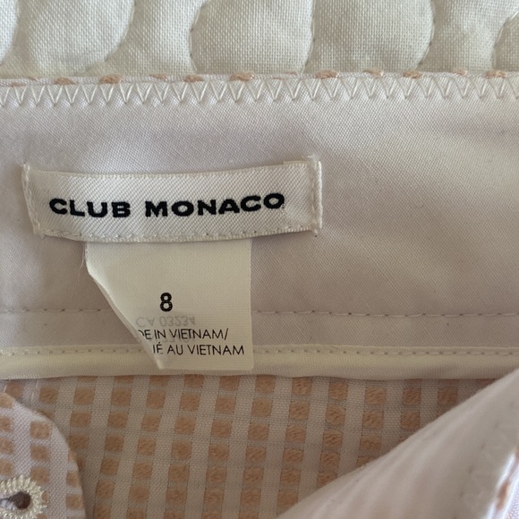 Club Monaco size 8 blush pink scallop short - Picture 3 of 4
